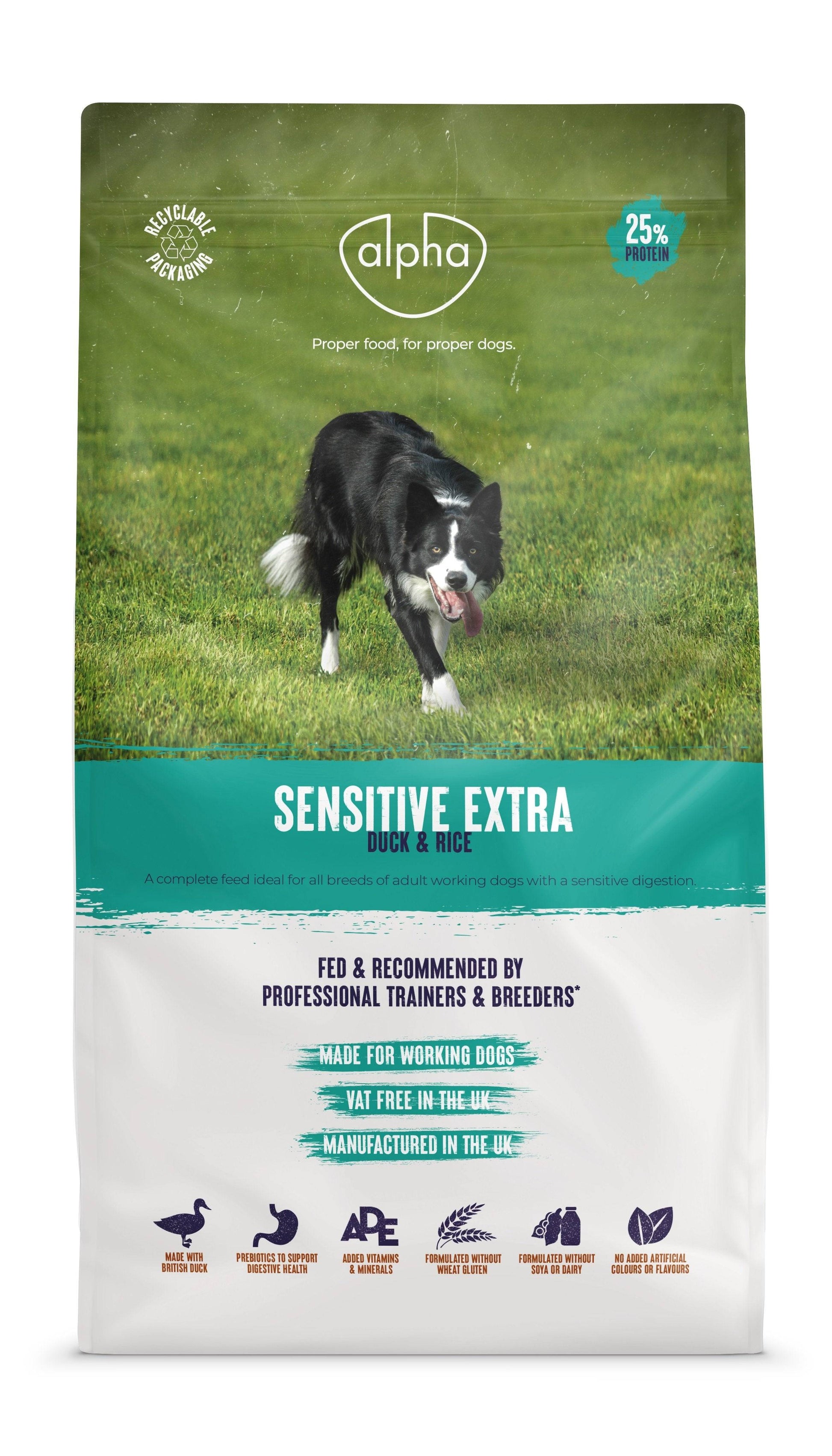 Alpha Sensitive Extra Dog Food - Duck & Rice 15kg