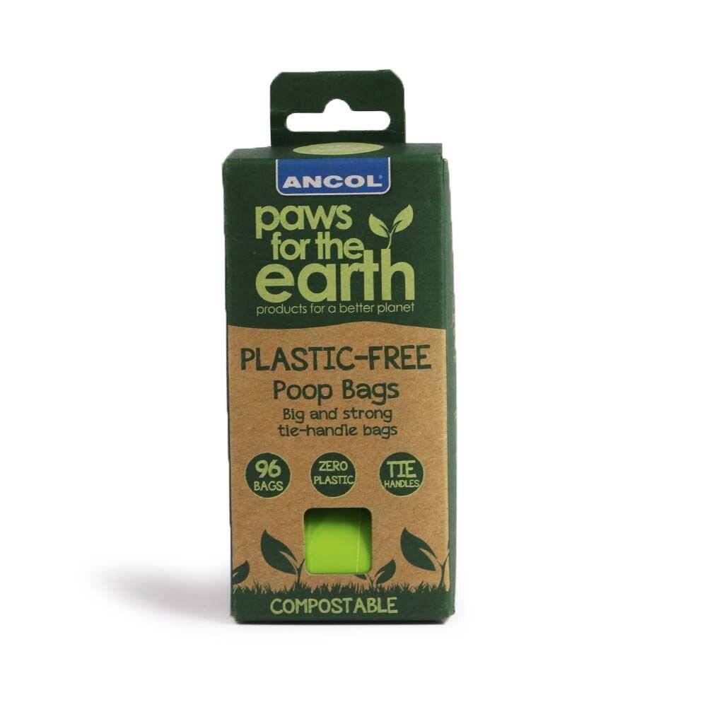 Ancol Paws for the Earth Plastic Free Poo Bags 96 bags x 6