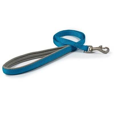 Ancol Viva Dog Lead - Nylon Padded Snap Lead 12mm x 1m - Blue