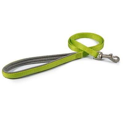 Ancol Viva Dog Lead - Nylon Padded Snap Lead 12mm x 1m - Lime