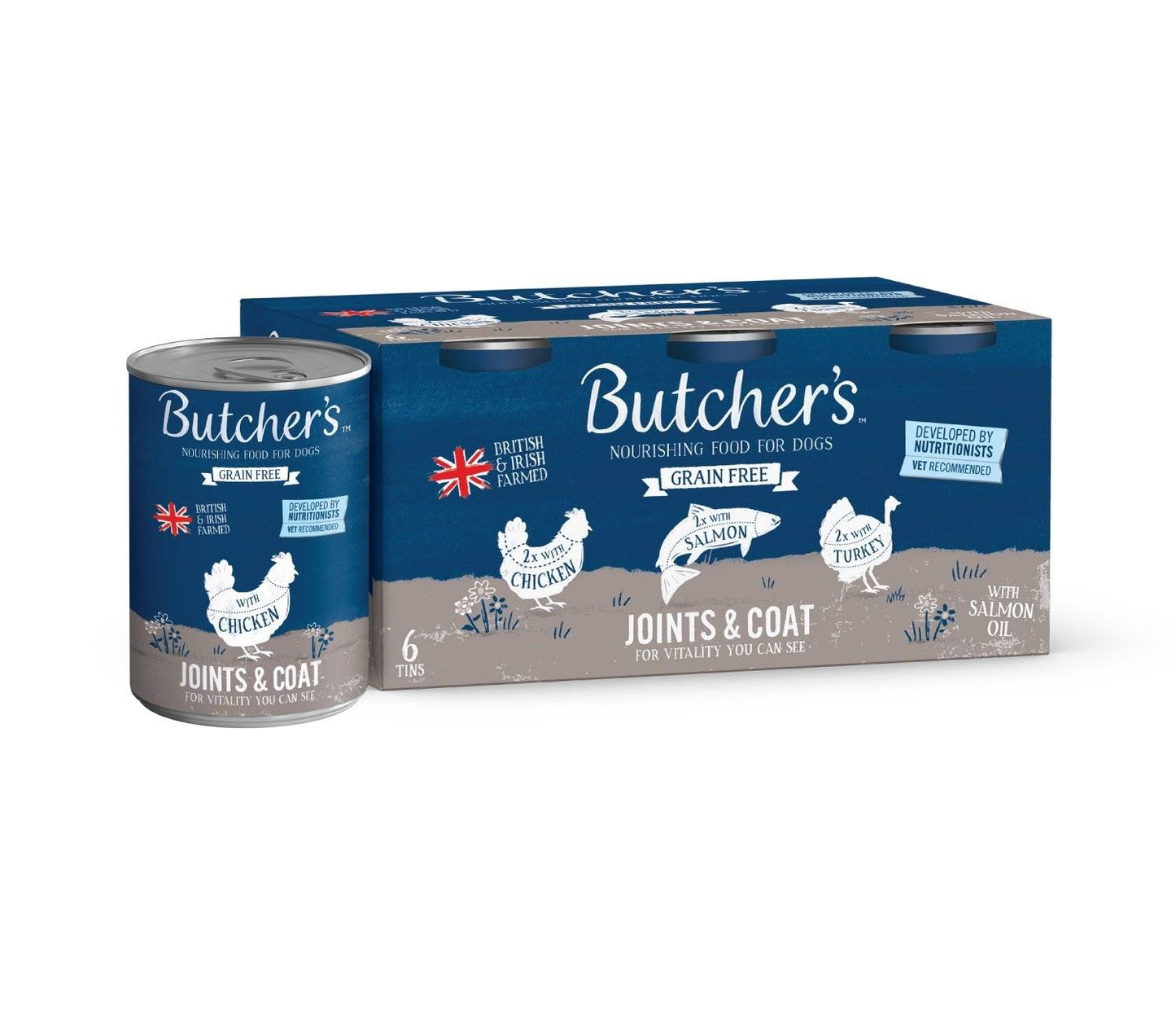 Butchers Joint and Coat Dog Food - Complete Grain Free Tins