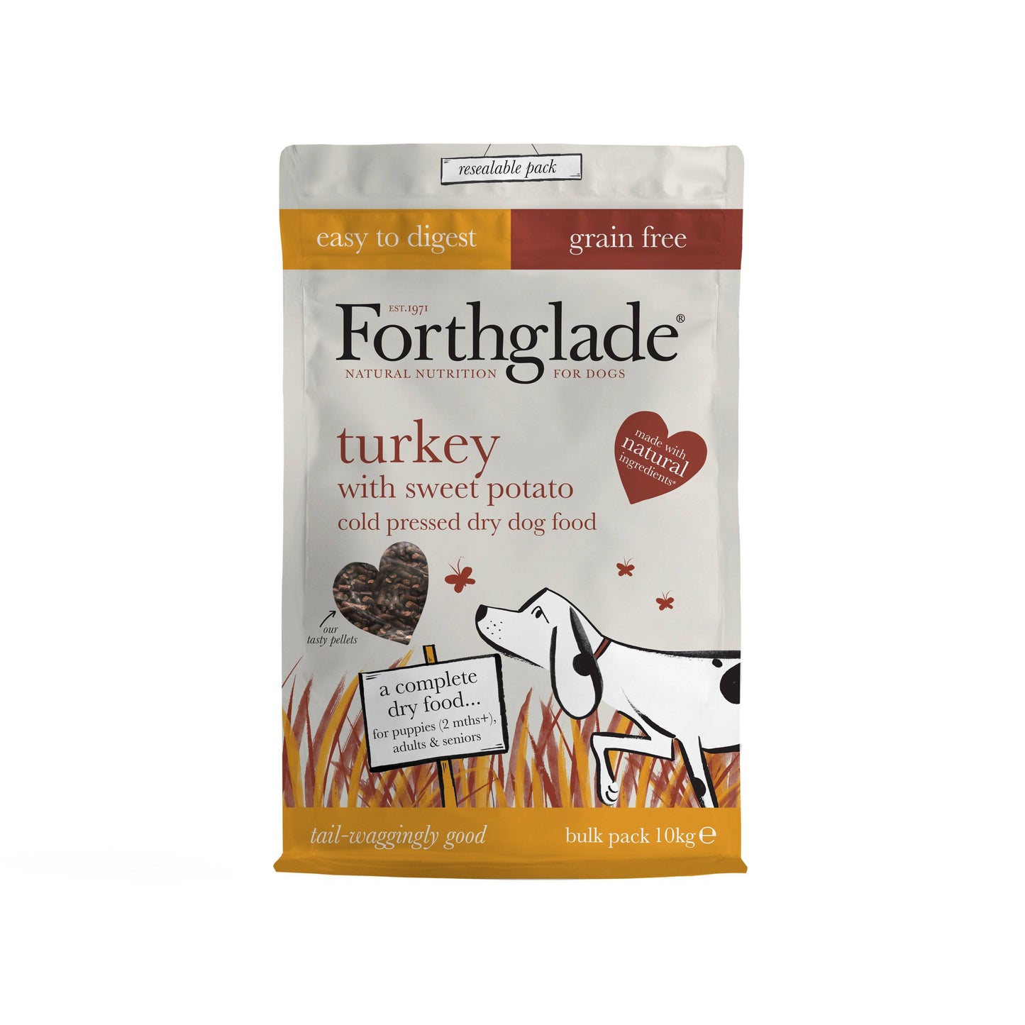 Forthglade Adult Cold Pressed Grain Free Turkey with Sweet Potato