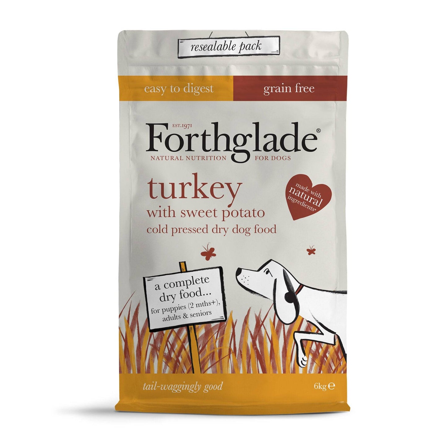 Forthglade Adult Cold Pressed Grain Free Turkey with Sweet Potato