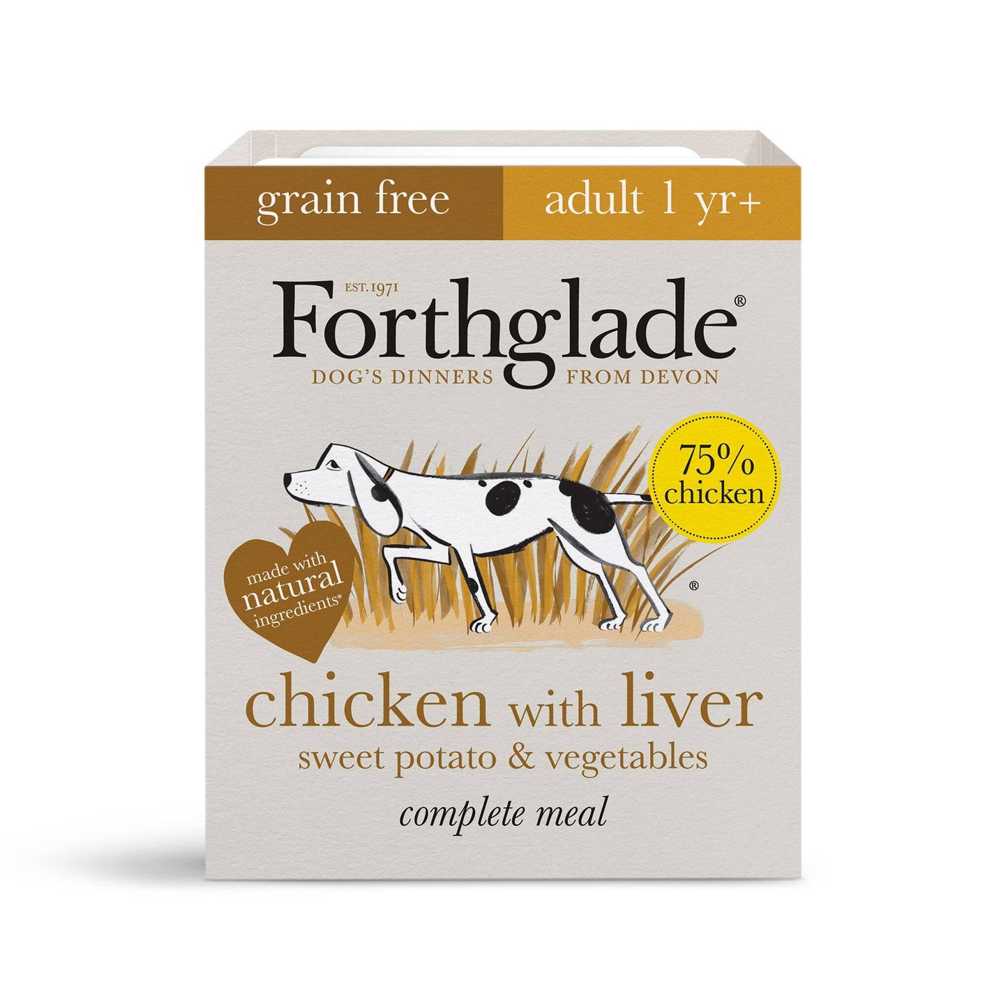 Forthglade Complete Grain Free Meal Trays - Chicken and Chicken Liver