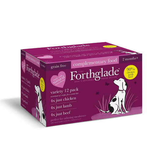 Forthglade Just Complementary Dog Food - Multipack Trays - 12 x 395g