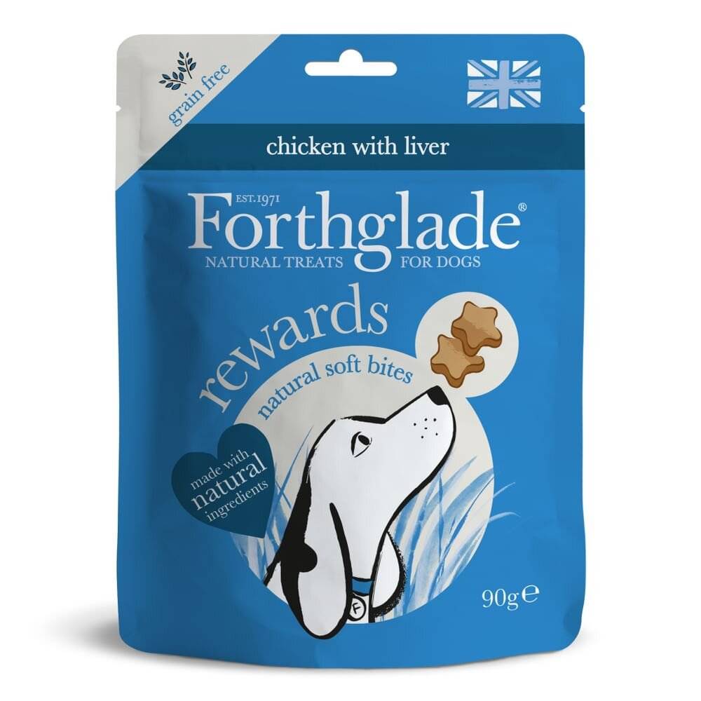 Forthglade Soft Bites Natural Grain Free Treats - Chicken and Liver