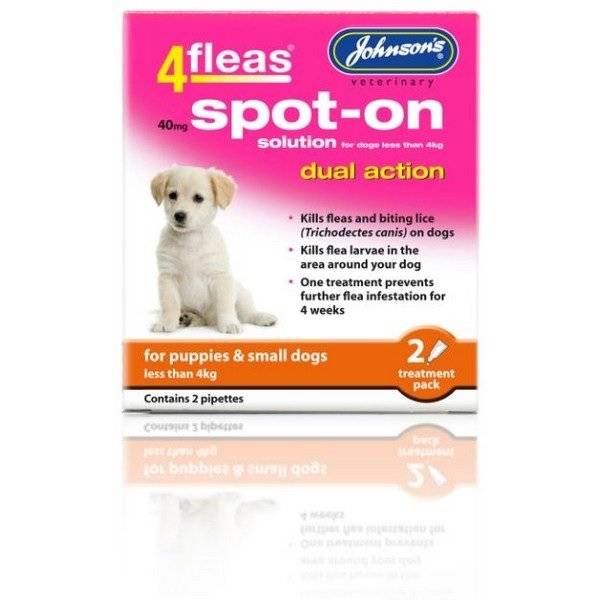 Johnsons 4Fleas Spot-On Dog Small x 6